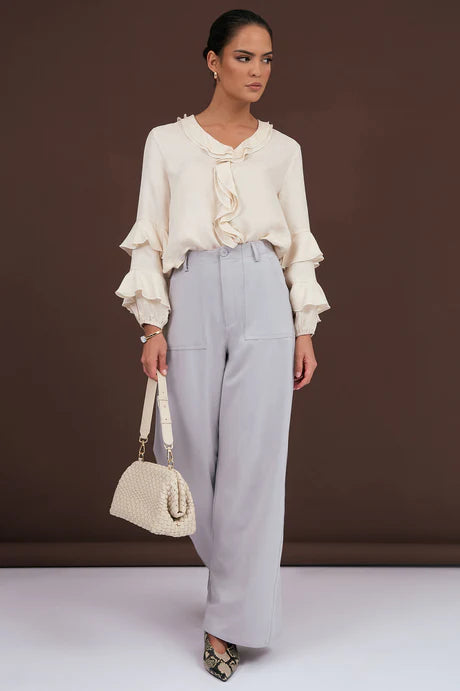 STASSI WOVEN STRUCTURED SHOULDER BAG (Camel)