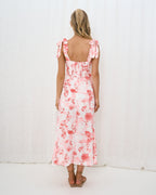 PINK FLORAL MAXI DRESS