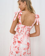 PINK FLORAL MAXI DRESS