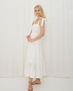 TIER MAXI DRESS WHITE