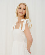 TIER MAXI DRESS WHITE