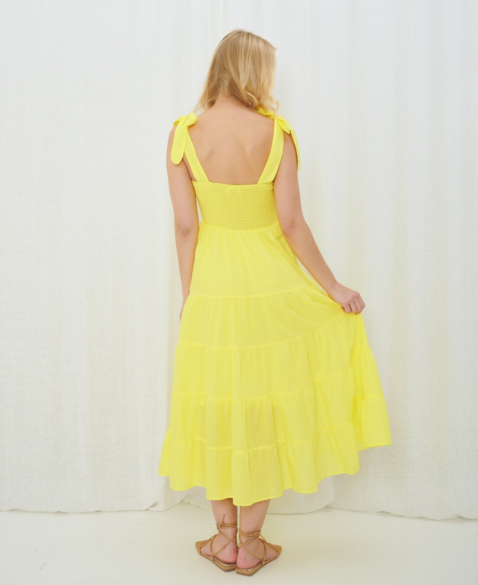 TIER MAXI DRESS YELLOW