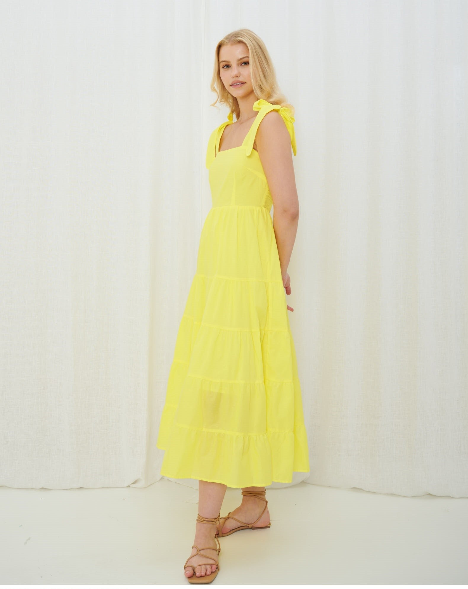 TIER MAXI DRESS YELLOW