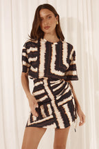 BRIZZIE MINI DRESS - NORIA PRINT