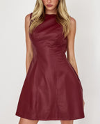 RUBY ROSE MINI DRESS VEGAN LEATHER
