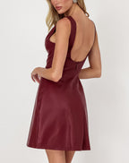RUBY ROSE MINI DRESS VEGAN LEATHER