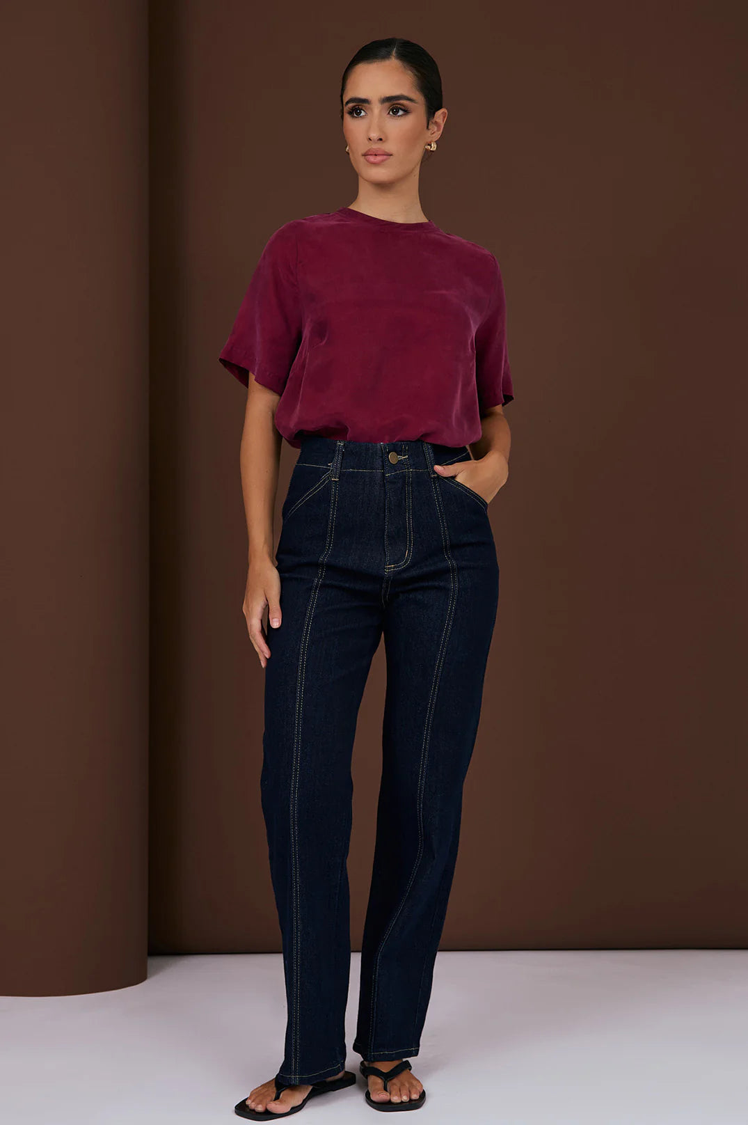 BLAIRE STRAIGHT LEG JEAN (Dark Denim)