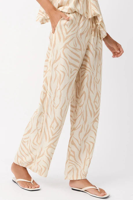 STEVIE ZEBRA PANTS (CAMEL ZEBRA)