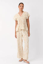 STEVIE ZEBRA PANTS (CAMEL ZEBRA)