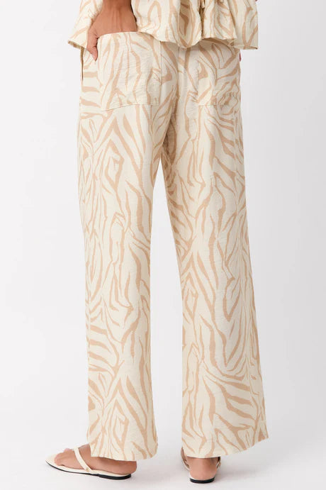 STEVIE ZEBRA PANTS (CAMEL ZEBRA)
