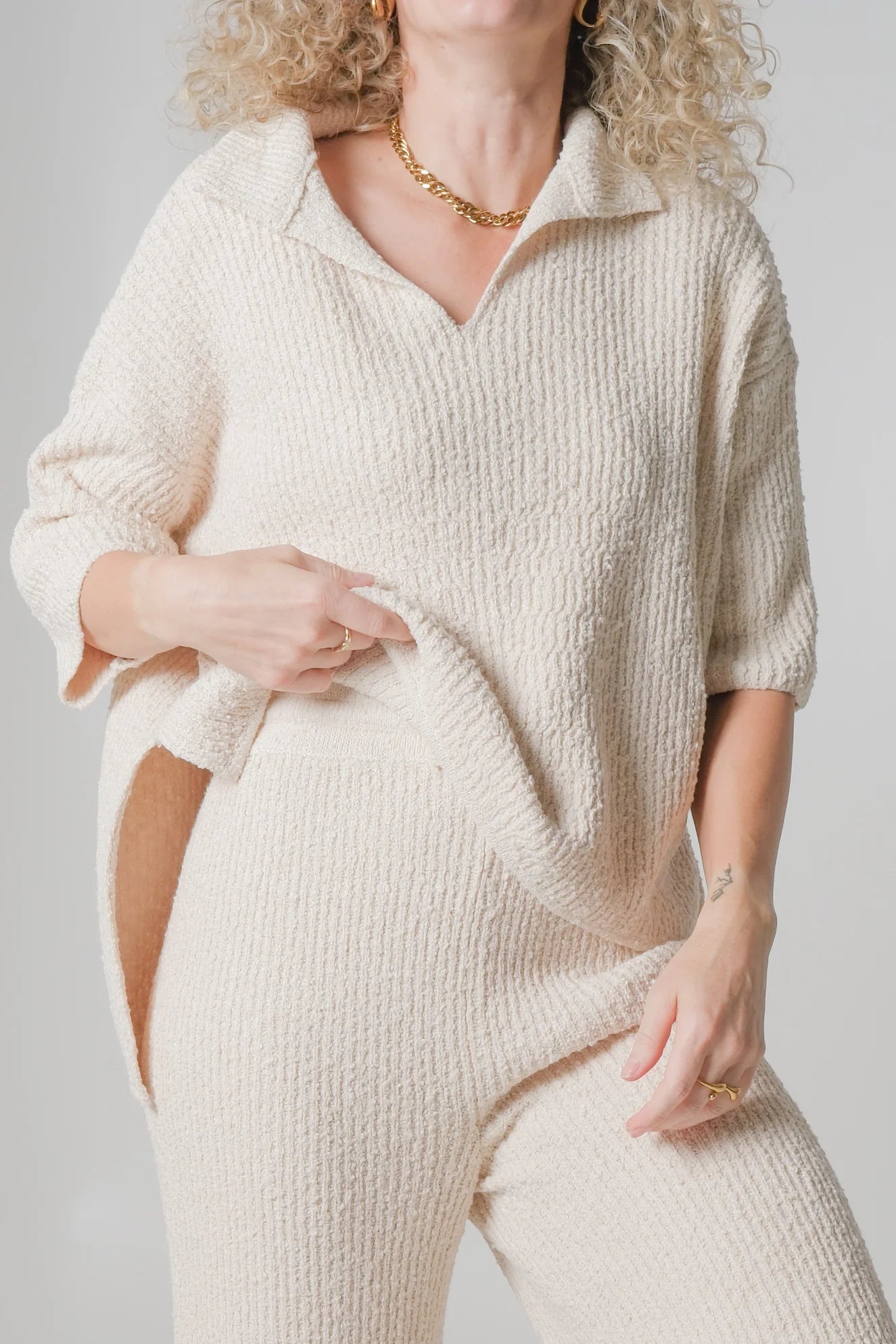 RINA HONEY BUTTER CREAM JUMPER
