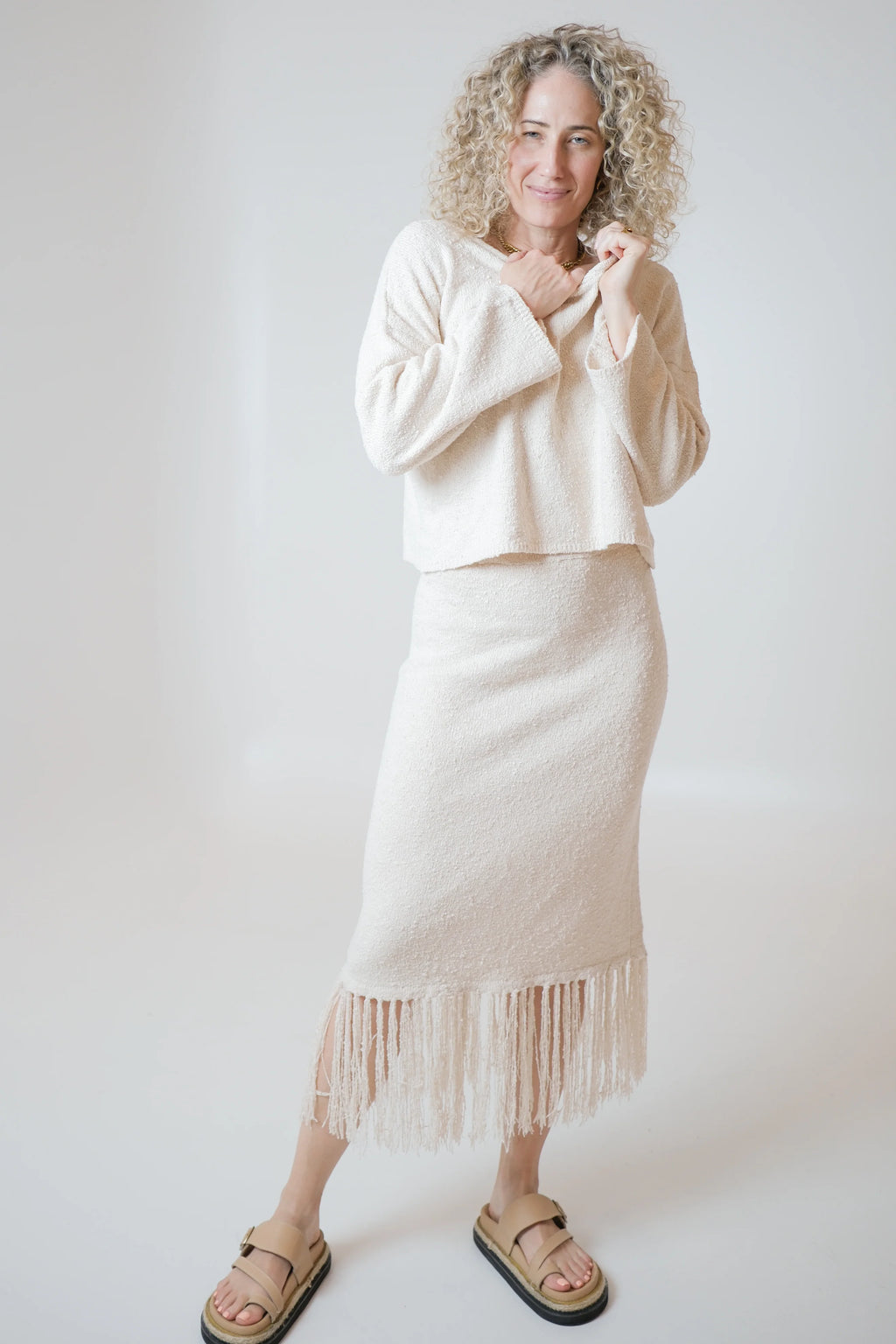 LISA HONEY BUTTER TASSEL SKIRT