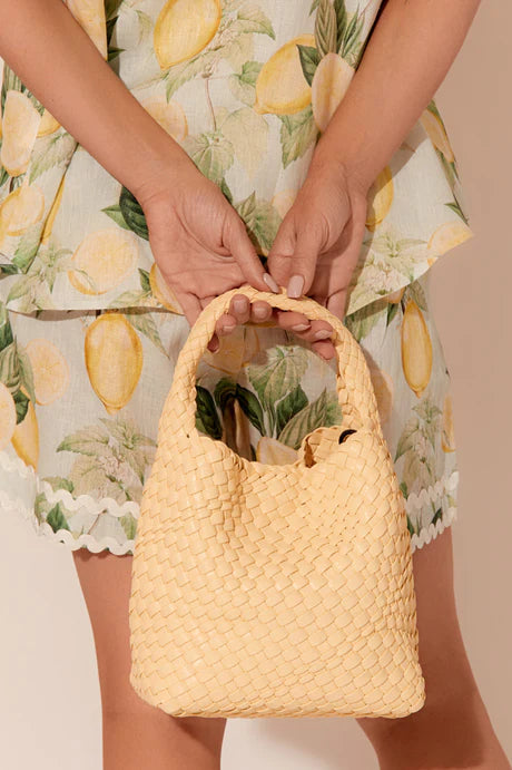 REMI WOVEN MINI BAG (LEMON)