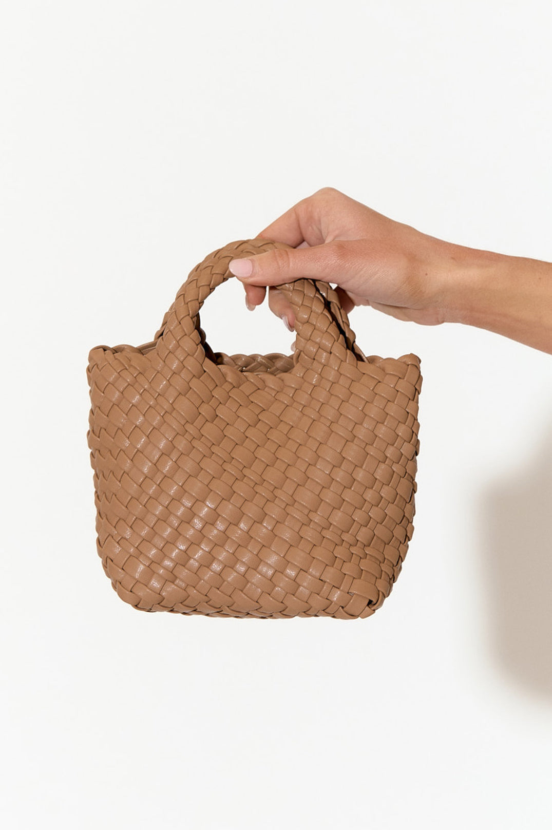 GABI WOVEN MINI BAG & POUCH (Mocha)