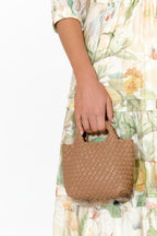 GABI WOVEN MINI BAG & POUCH (Mocha)