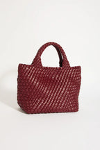 LILAH WOVEN MINI TOTE (Burgundy)