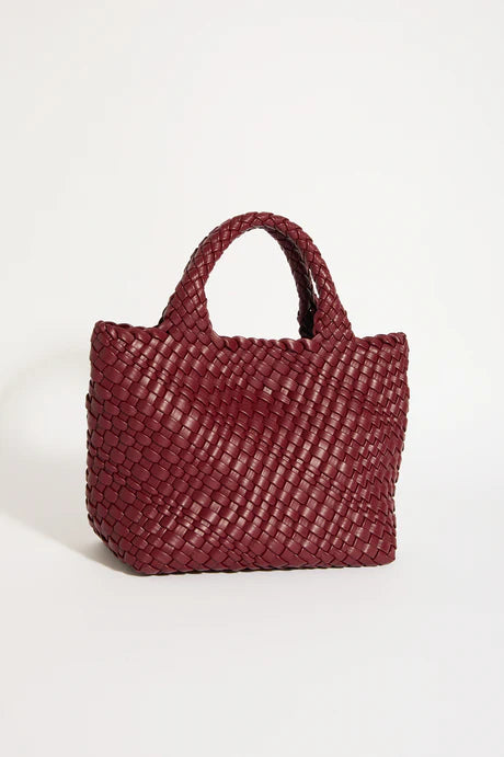 LILAH WOVEN MINI TOTE (Burgundy)
