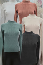 KNIT ULTRA SOFT RIB LONG SLEEVE SKIVVY