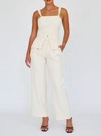 KLARA STRUCTURED ELEGANCE CORSET TOP (CREAM)