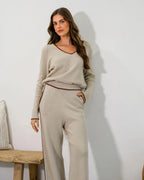CONTRAST DETAILS CO-ORD PANTS