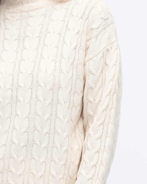 CABLE KNIT CO-ORD FUNNEL NECK KNIT JUMPER