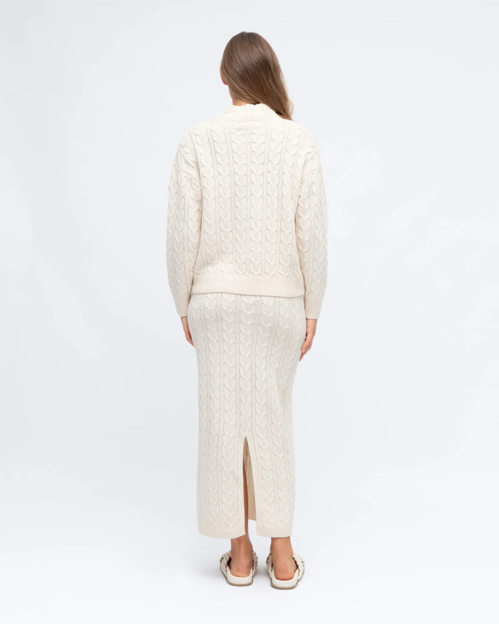 CABLE KNIT CO-ORD MIDI SKIRT