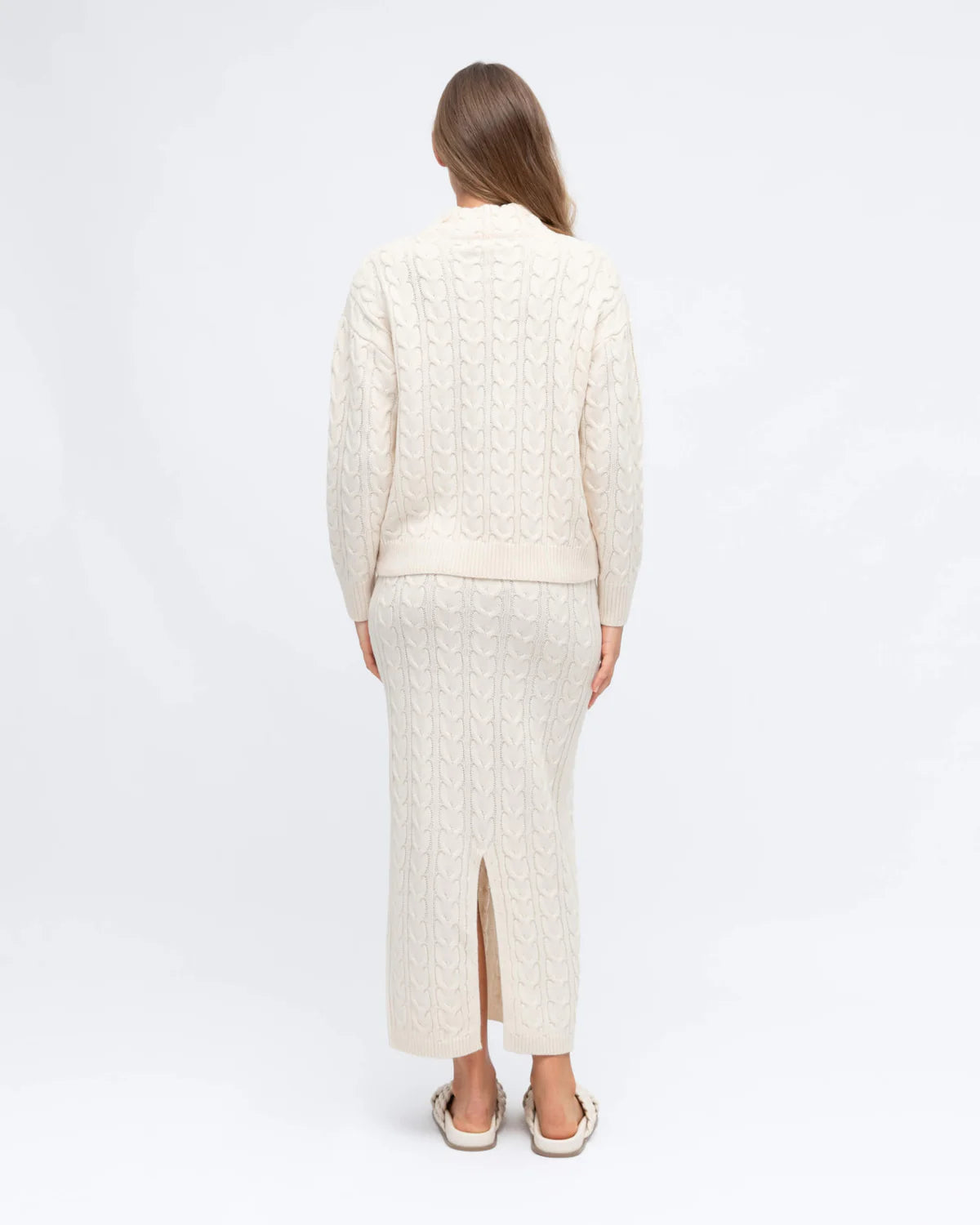 CABLE KNIT CO-ORD MIDI SKIRT