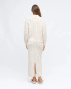 CABLE KNIT CO-ORD FUNNEL NECK KNIT JUMPER