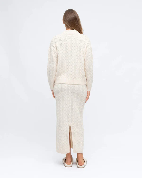 CABLE KNIT CO-ORD FUNNEL NECK KNIT JUMPER