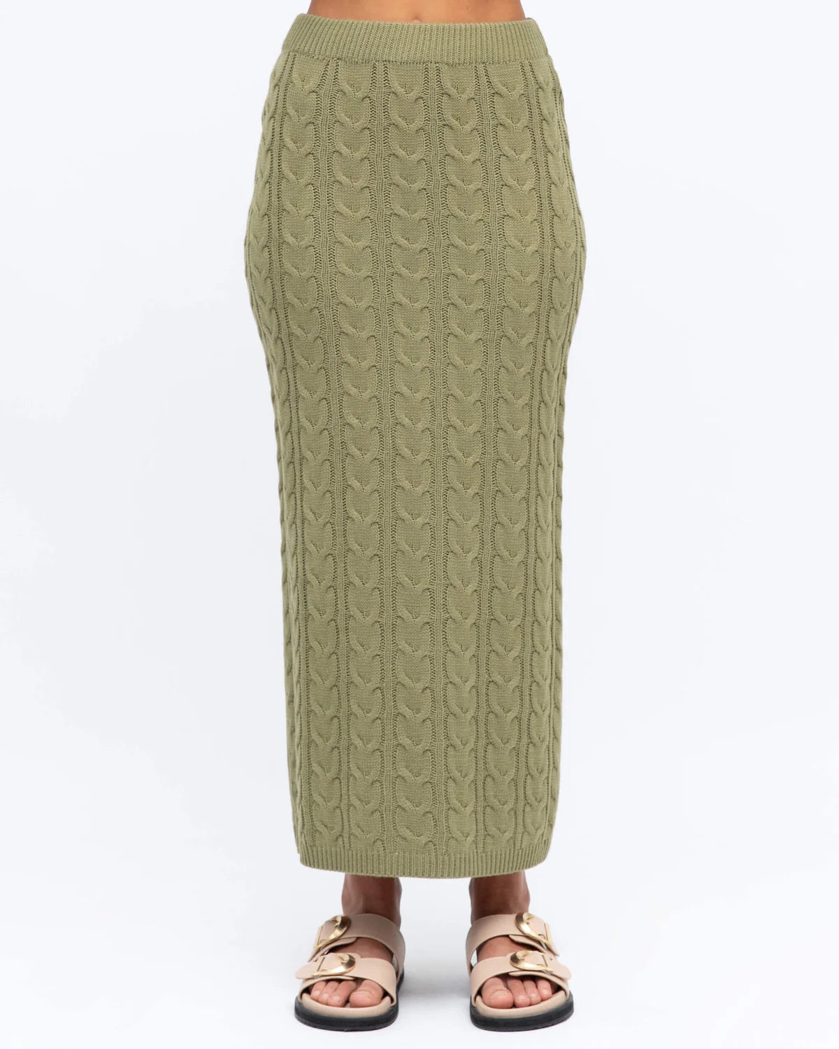 CABLE KNIT CO-ORD MIDI SKIRT