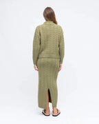 CABLE KNIT CO-ORD MIDI SKIRT
