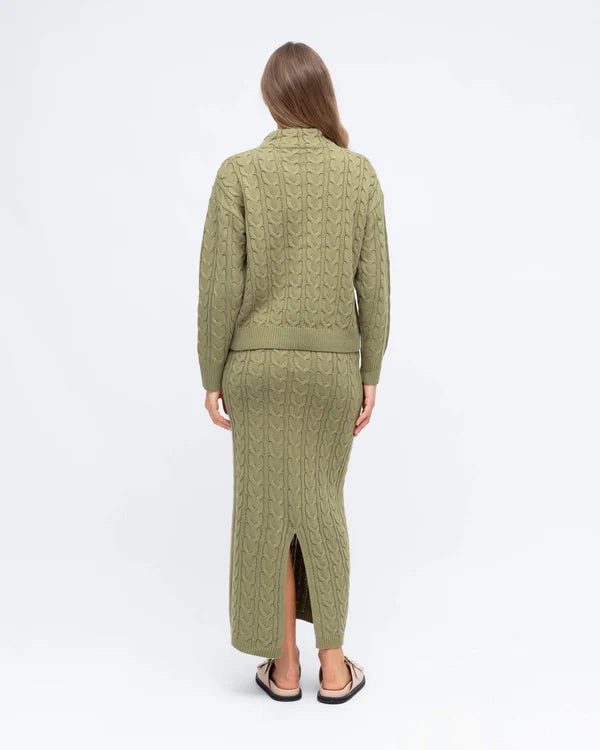CABLE KNIT CO-ORD FUNNEL NECK KNIT JUMPER