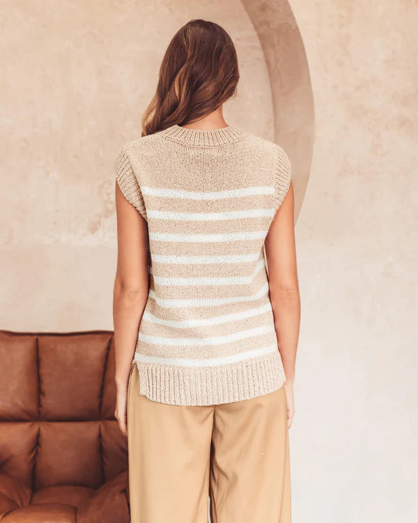 STRIPE OVERSIZED KNIT VEST