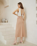 CONTRAST MAXI DRESS