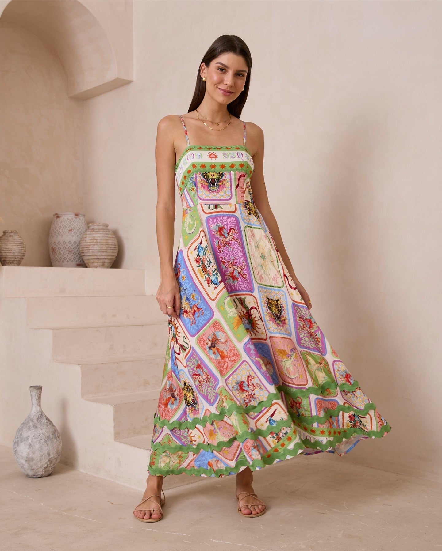 BE MY DRAGON MAXI RIC RAC DRESS
