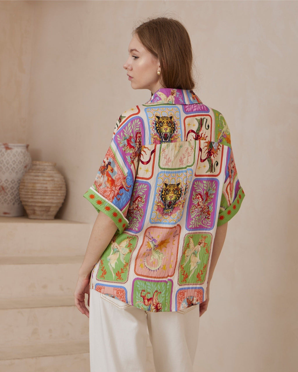 BE MY DRAGON BUTTON UP SHIRT