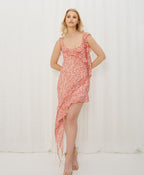 FRILL DRESS ASYMETRIC