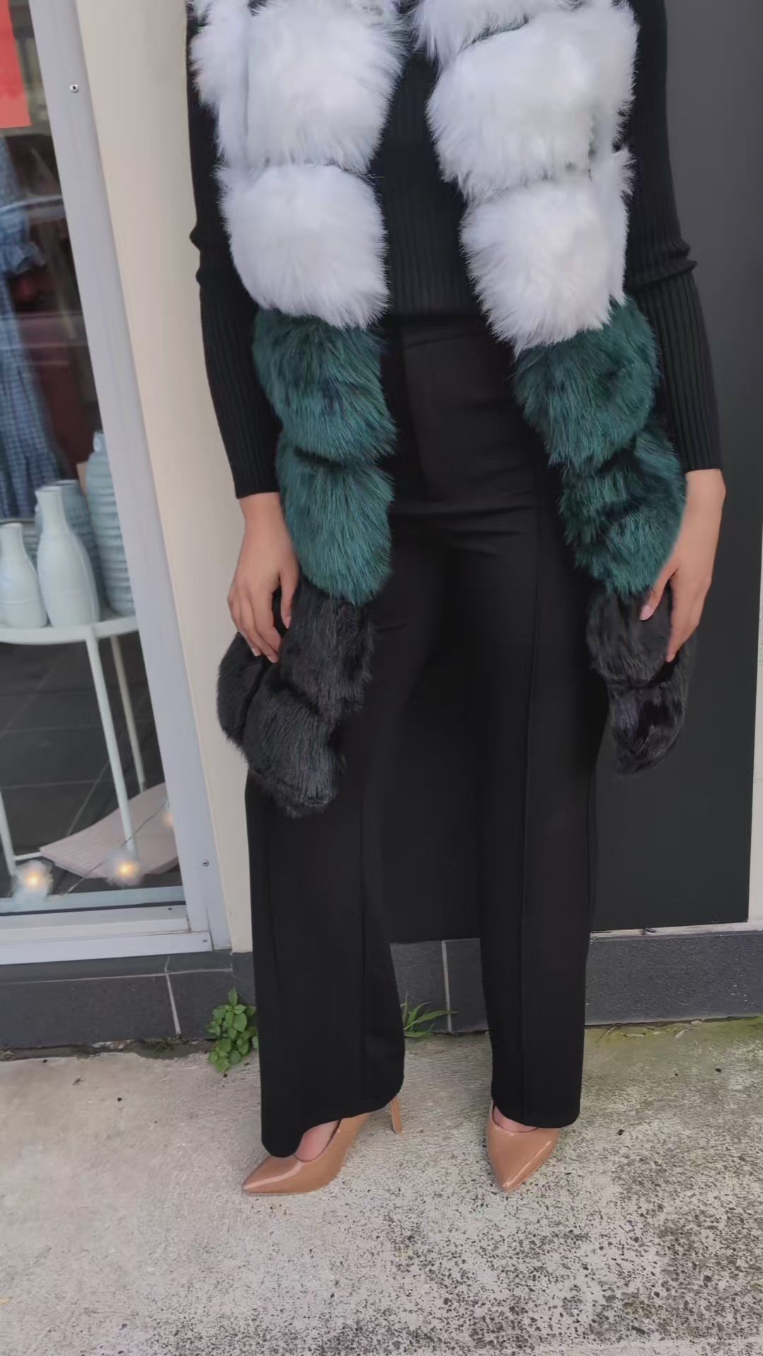 FAUX FOX FUR VEST