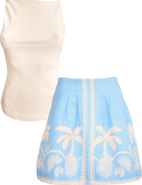 TROPICAL THUNDER MINI SKIRT