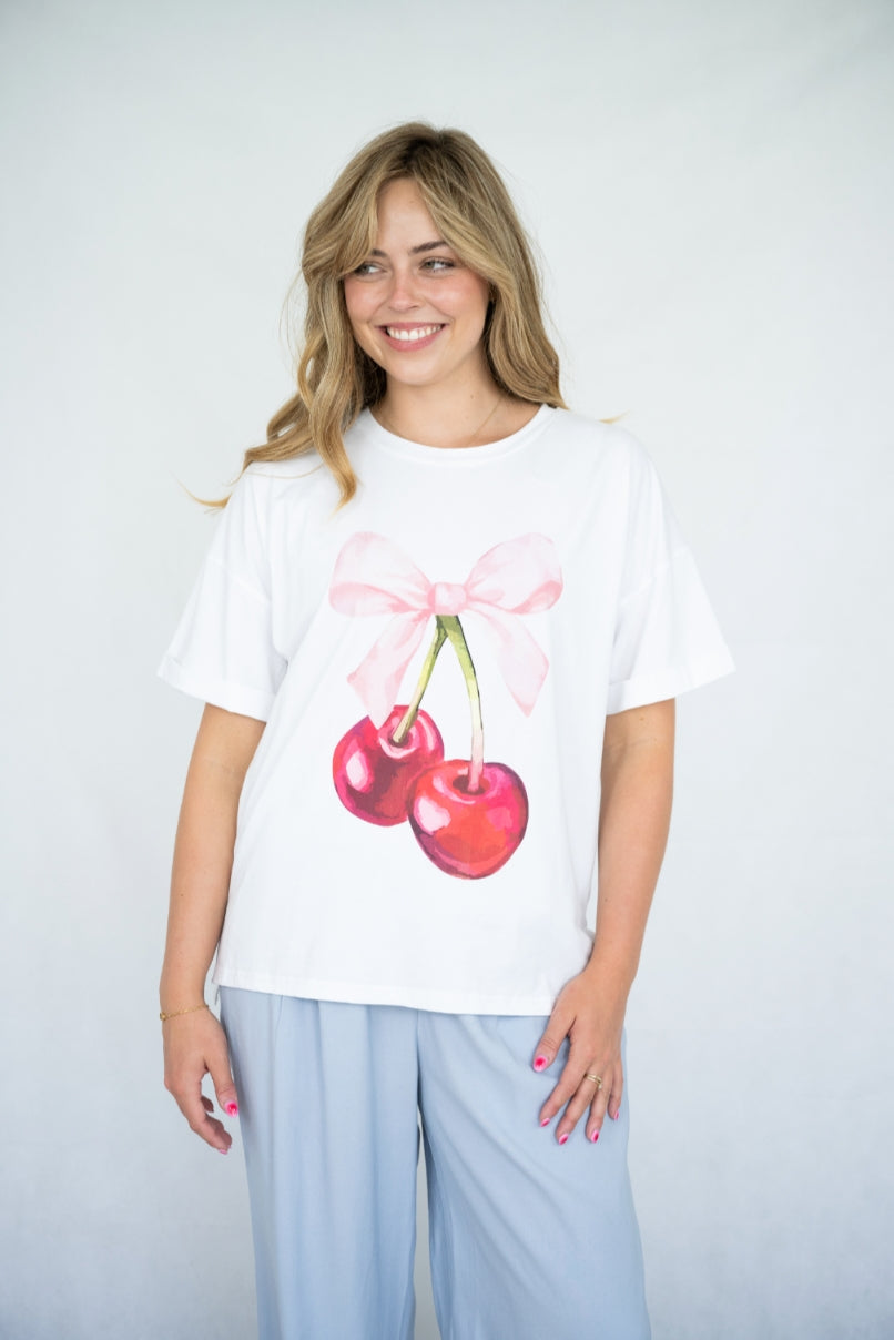 CHERRY COTTON TEE