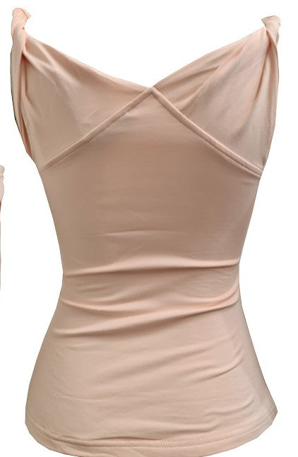 DOUBLE TWIST MOCHA TOP
