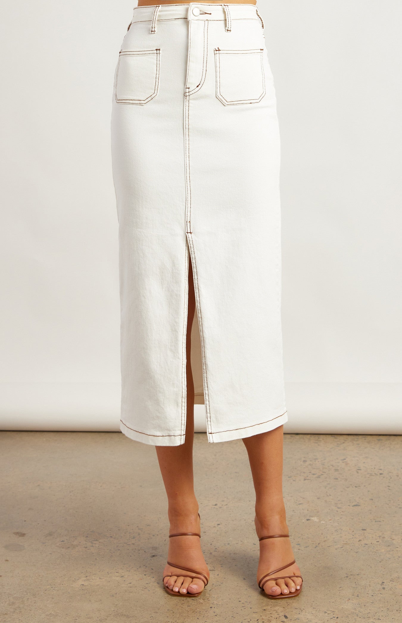 SIENA DENIM MIDI SKIRT