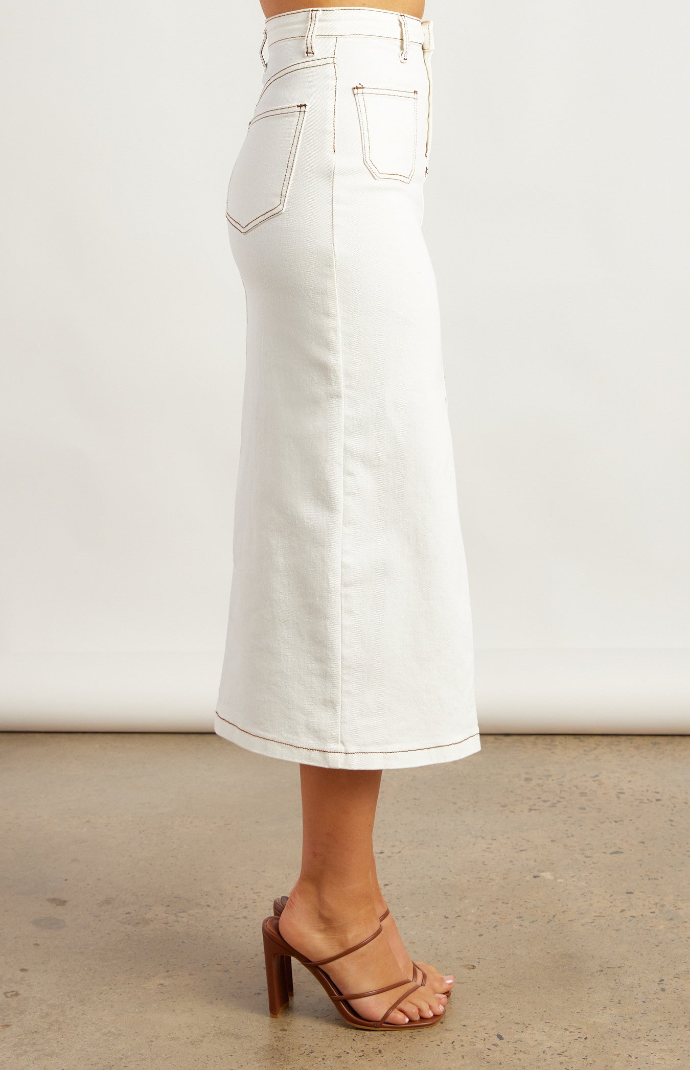SIENA DENIM MIDI SKIRT