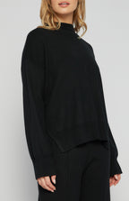 FRONT SEAM DETAIL MOCK NECK KNIT JUMPER