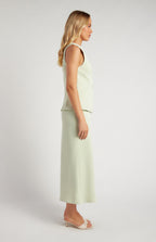 BELLA PISTACHIO VEST AND SKIRT SET