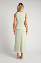 BELLA PISTACHIO VEST AND SKIRT SET