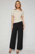 TWO WAY WEAR JERSEY TOP WITH ASYMMETRIC HAM