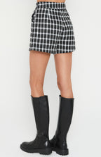 Tinsel Checkered Faux Wool Shorts