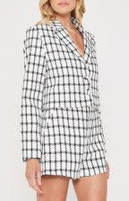 Tinsel Checkered Faux Wool Shorts