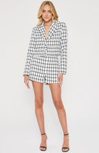 Tinsel Checkered Faux Wool Shorts